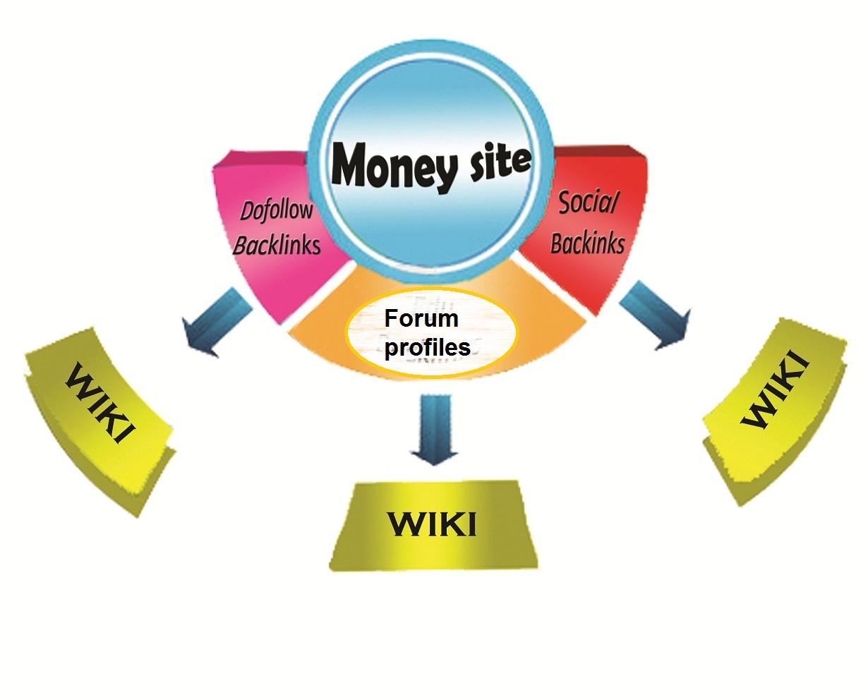 500 web 2.0 plus 500 forum profiles plus 500 dofollow then 10,000 wiki backlinks