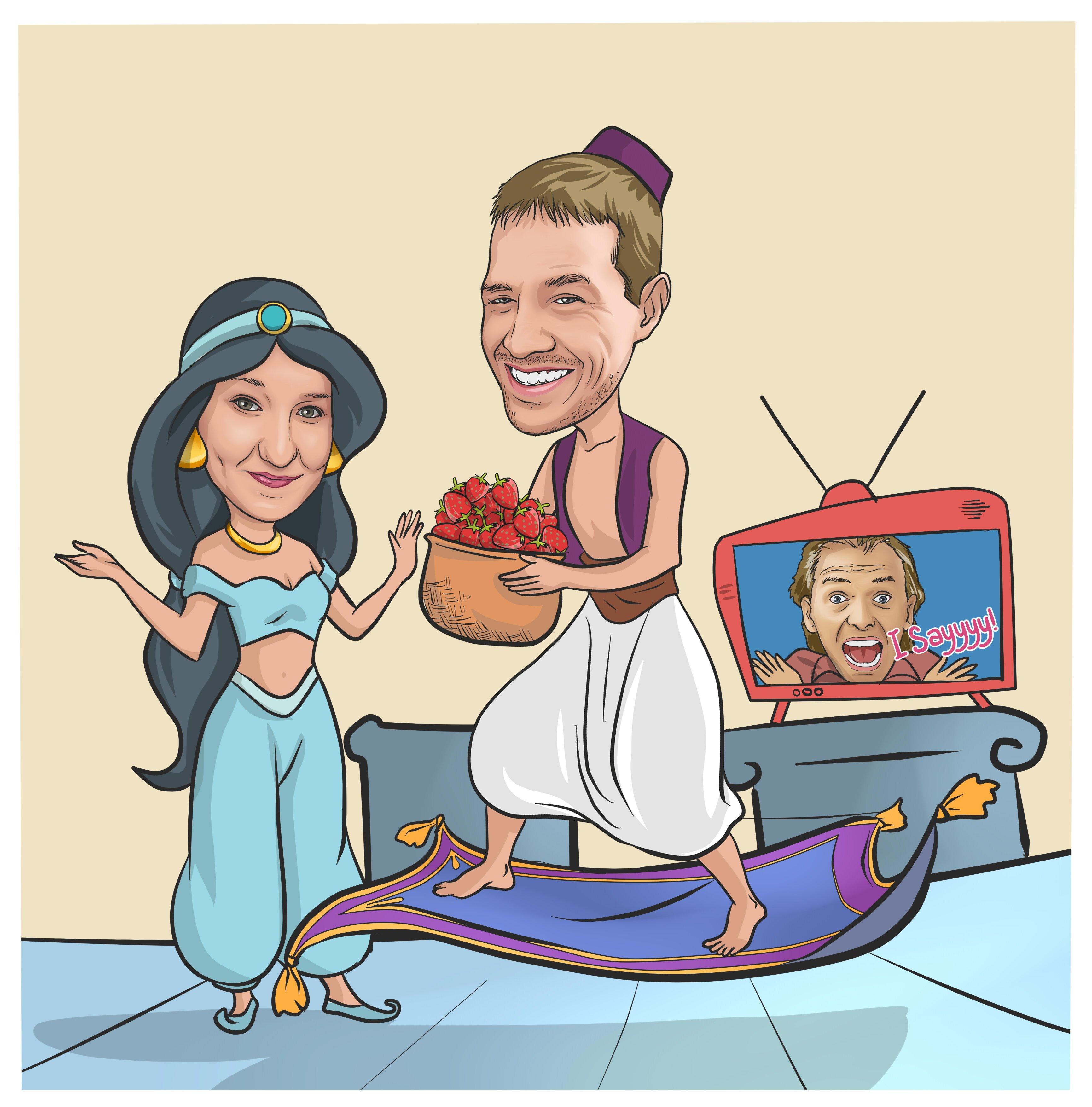  draw a cartoon and caricature