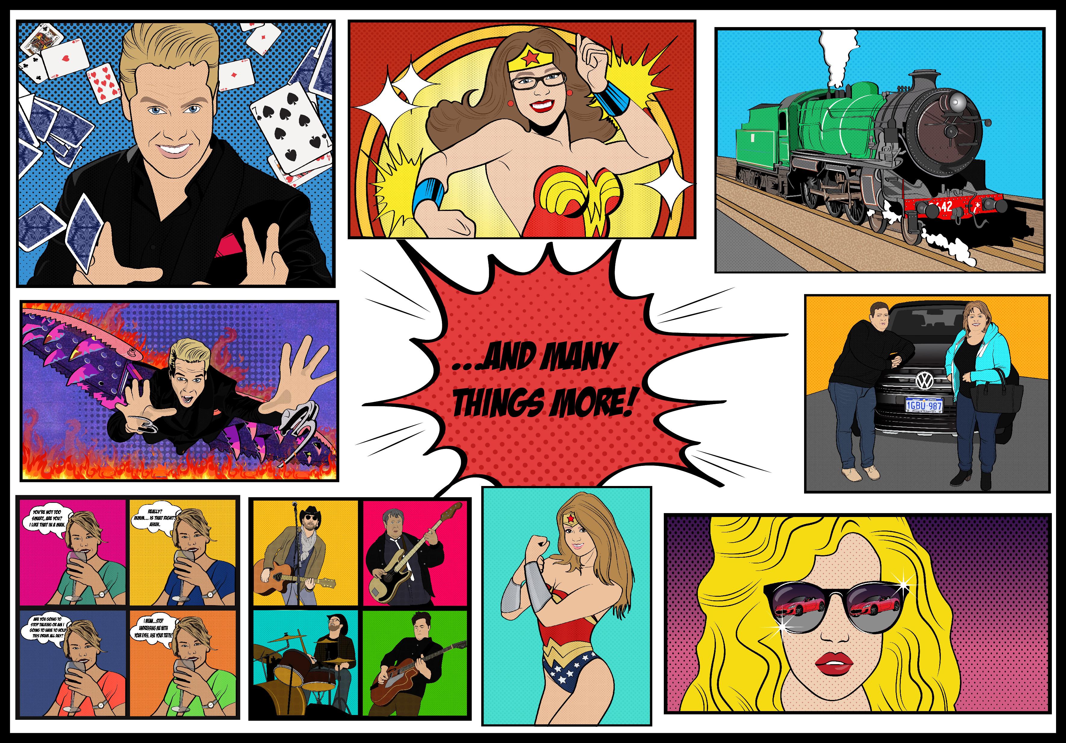 I'll draw a cool pop art portrait from your photo