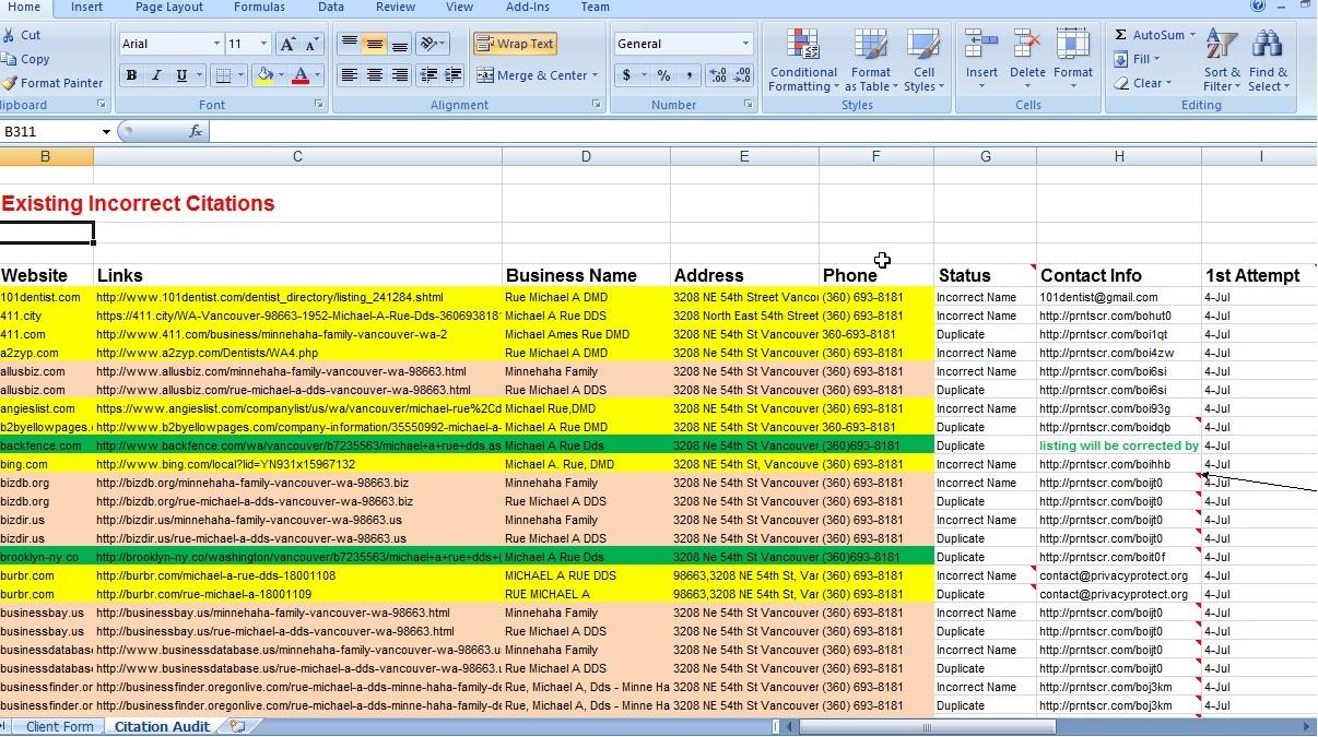 Citation Audit and Cleanup