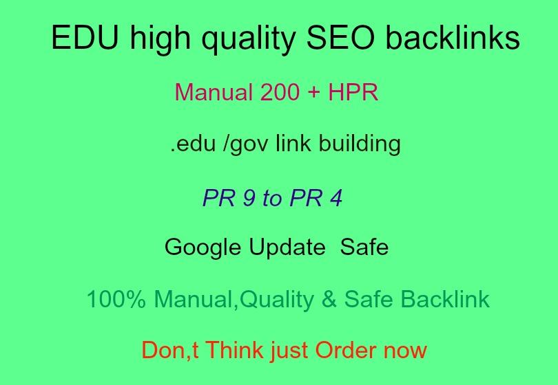 build 75 Edu seo high quality backlinks  rank on google