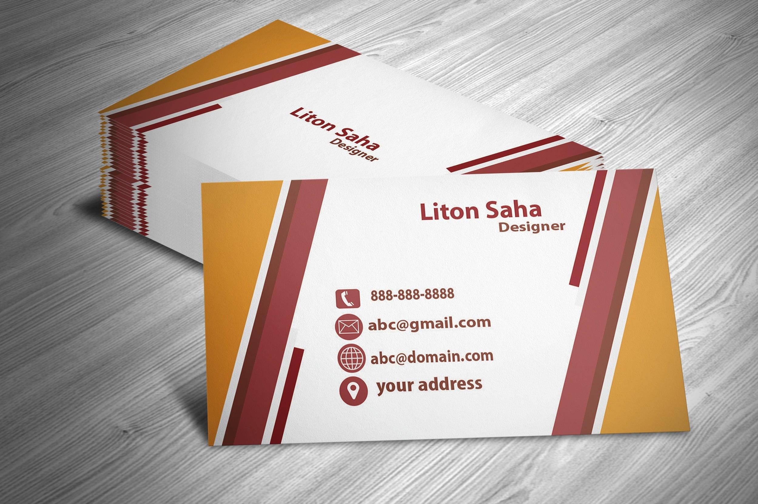 Create Shape Design Business Card
