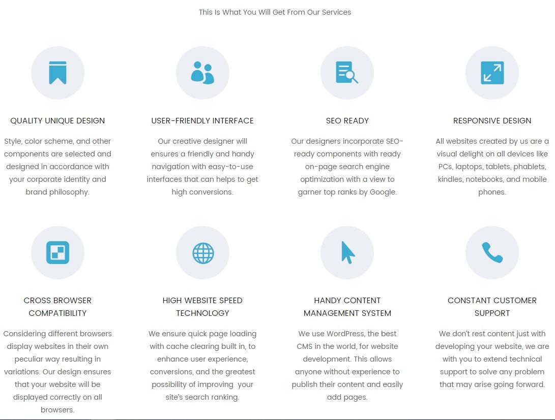 5 page website design with free hosting, domain and ssl certficate