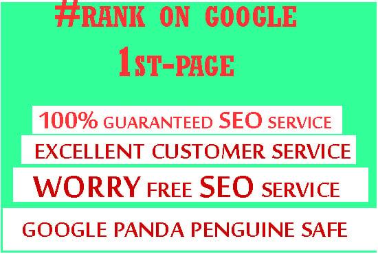 Guaranteed Rank on Google first-page with strong SEO optimization!