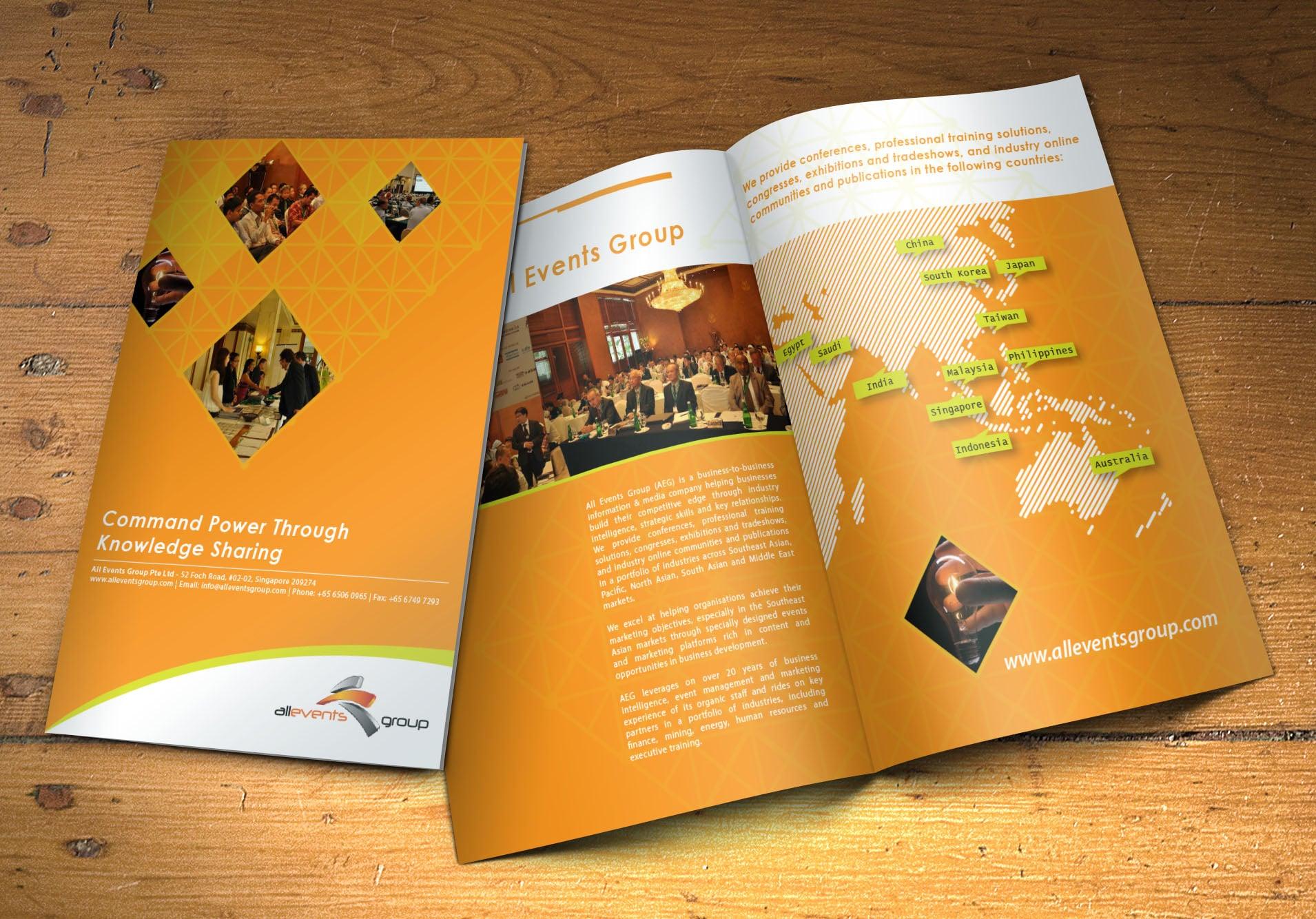 Design professional and eye catching print ready bio-fold brochure 
