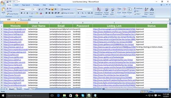 Create 40 Live local business listing for your local business website.
