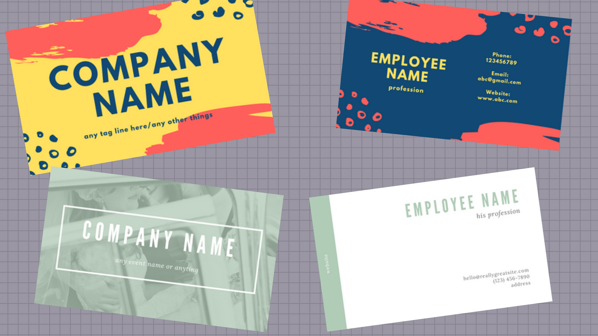 3 simple and modern professional business card