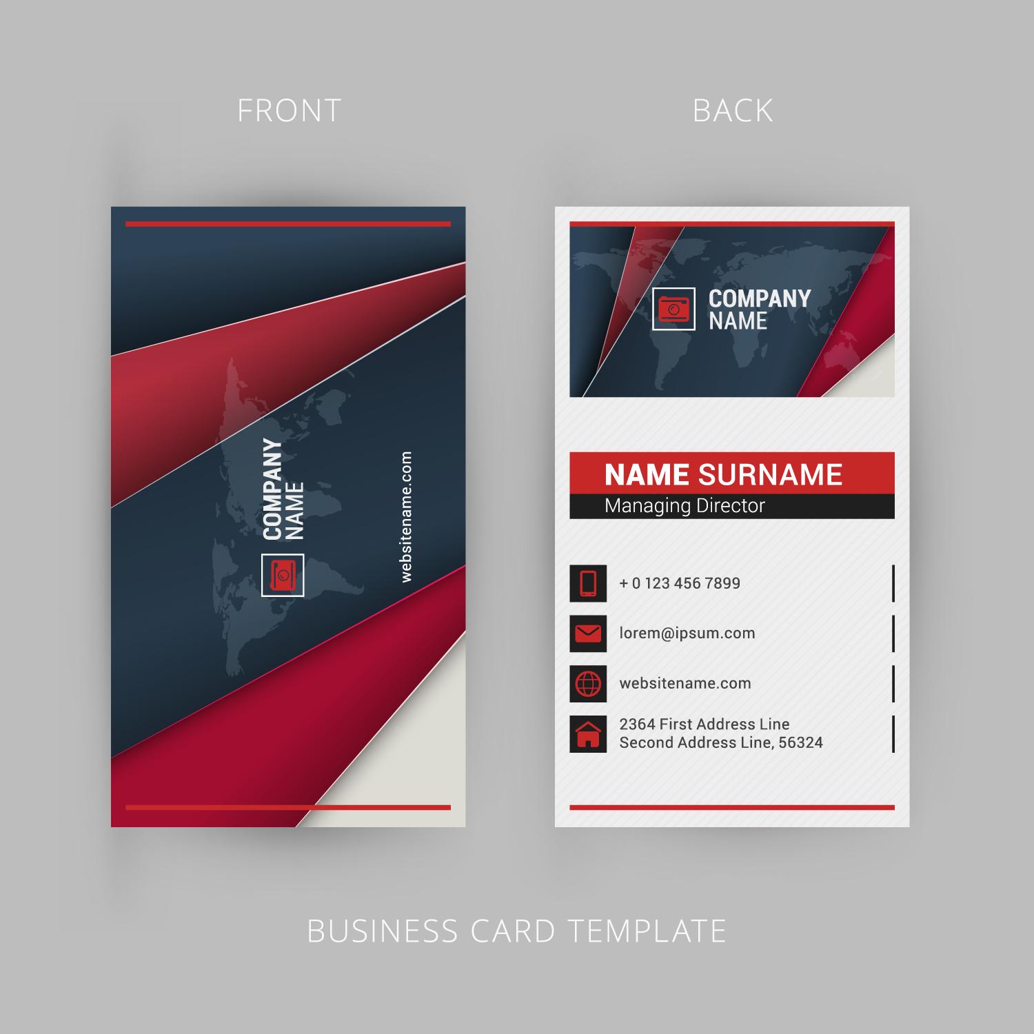 Design three different types of business cards in one deal