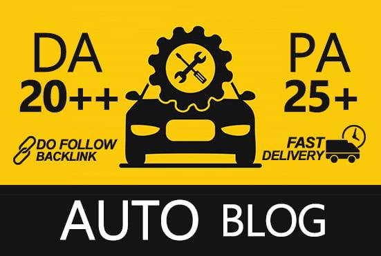 I Will Submit Guest Post On Quality Auto Blog