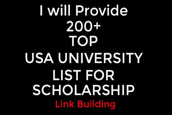 Provide you Top 100+ US University (.EDU) List for Scholarship Campaign 