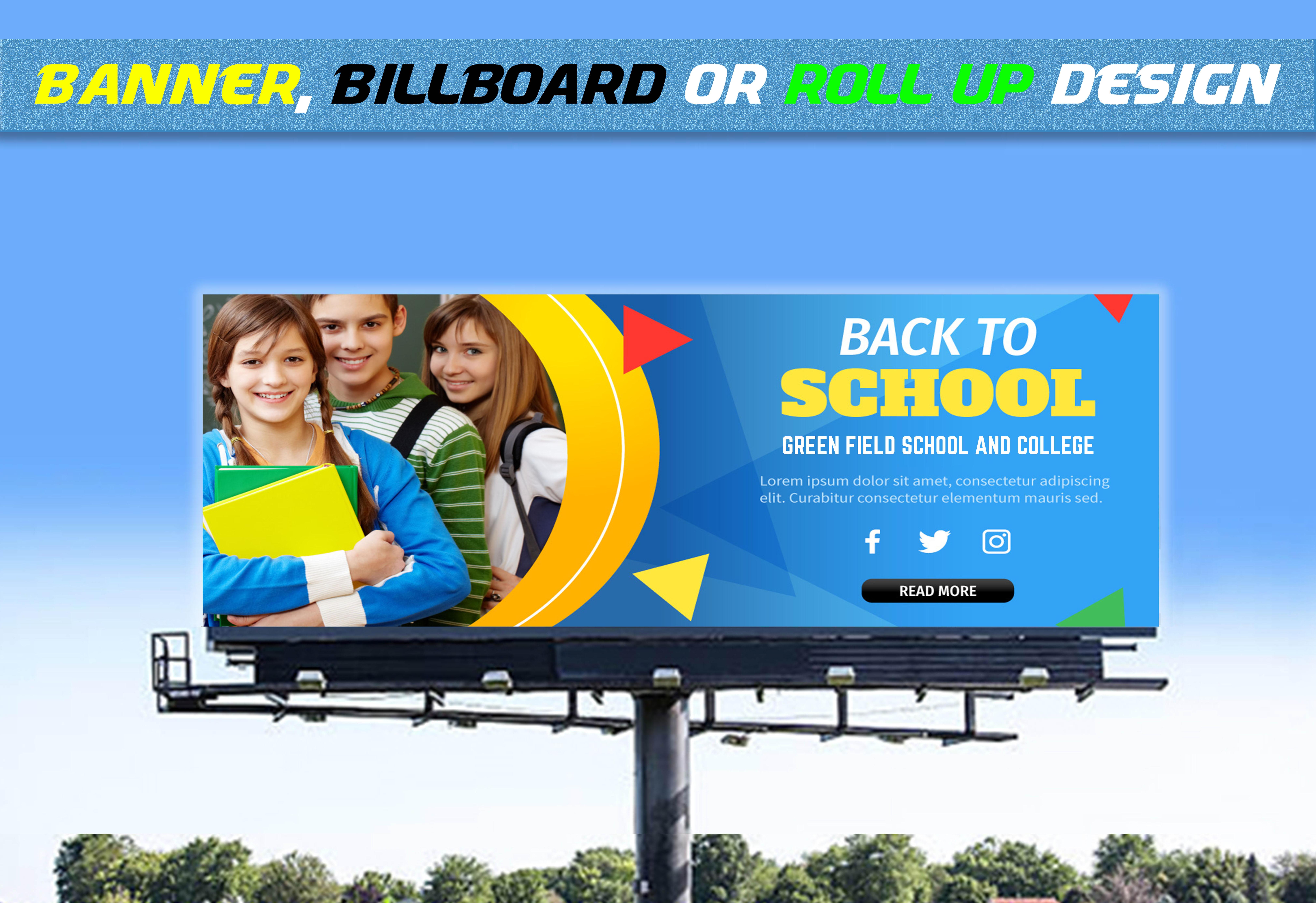 Design Any Banner, Billboard Or Roll Up