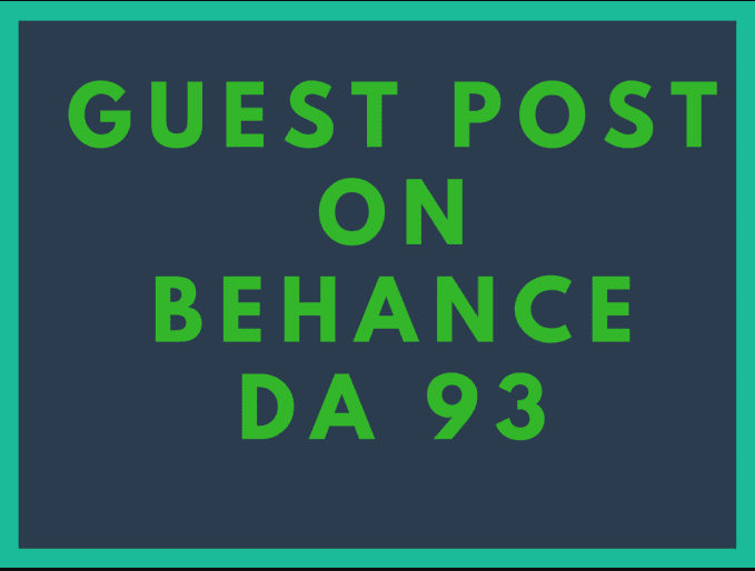 Publish Guest Post On Behance DA 93 Manually