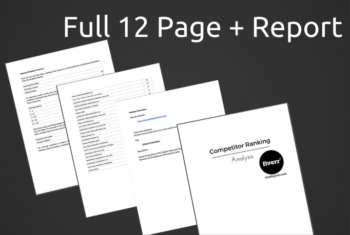 Provide Competitor Keyword RESEARCH, With Stunning Report