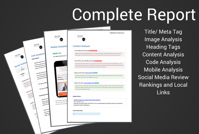 Provide In Depth Seo AUDIT Of Your Website With Full Report