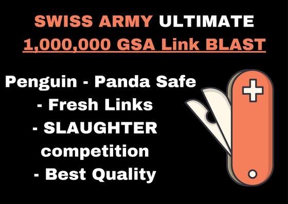 [THE ULTIMATE] 1,000,000 GSA SER BACKLINKS - SLAUGHTER COMPETITION