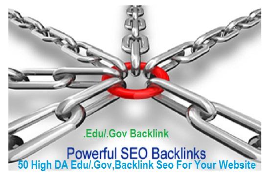 Make 50 High DA Edu/.Gov ,Backlink Seo For Your Website