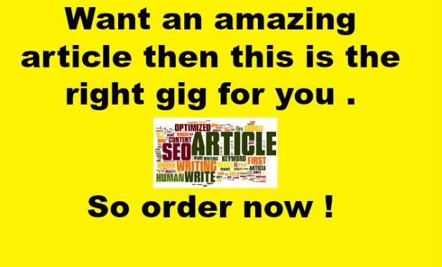  Write a superb seo friendly article for your website to rank on google