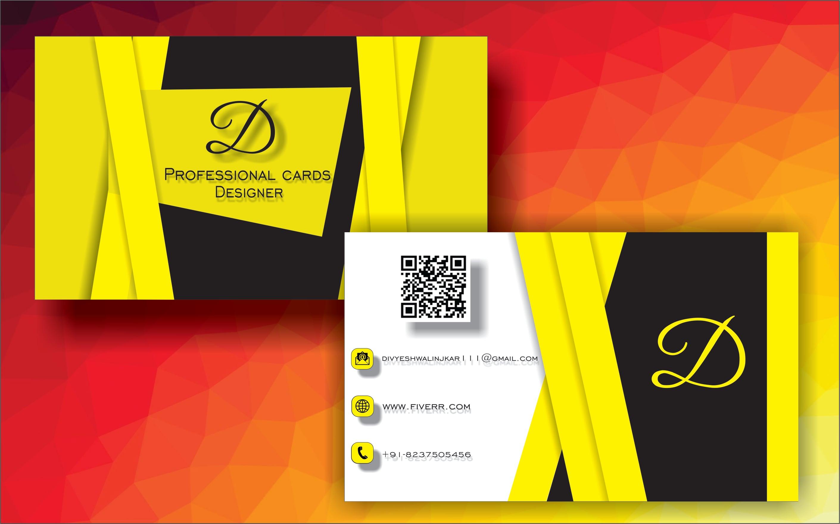  2 Professional Business Cards Design In 18 Hours