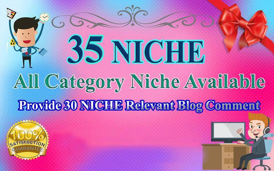 Provide 35 NICHE Relevant Blog Comment High Quality skyrocket your ranking