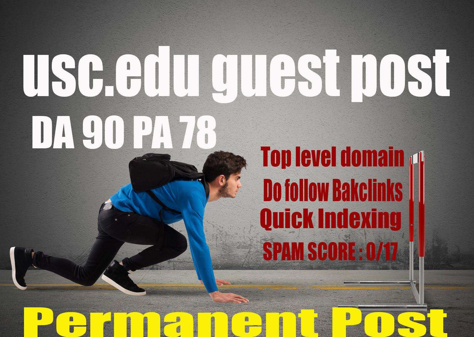 Will Write and Publish Guest Post On USC.edu with Dofollow Backlink
