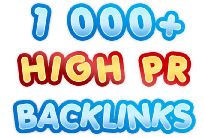1000 High PR sites Backlinks 