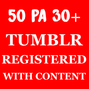 50 Tumblrs PA 30+ With Content and Login Details