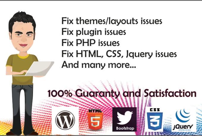 Fix Wordpress Errors, Issues, Problems And Design Theme