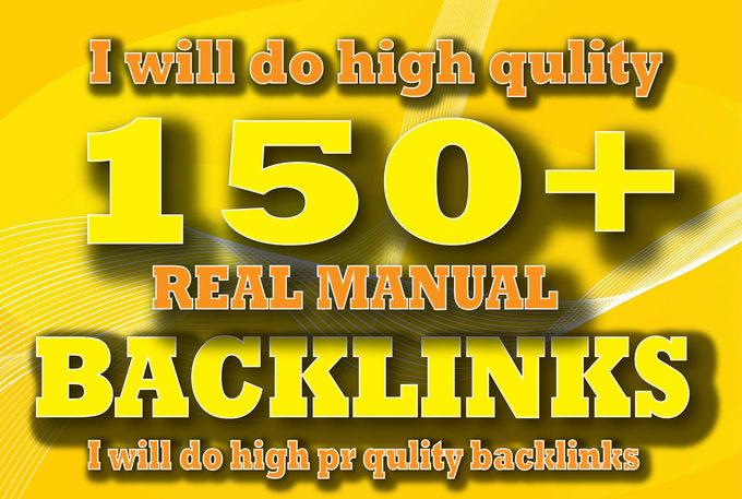 Create 150 Manual SEO Backlinks,For You