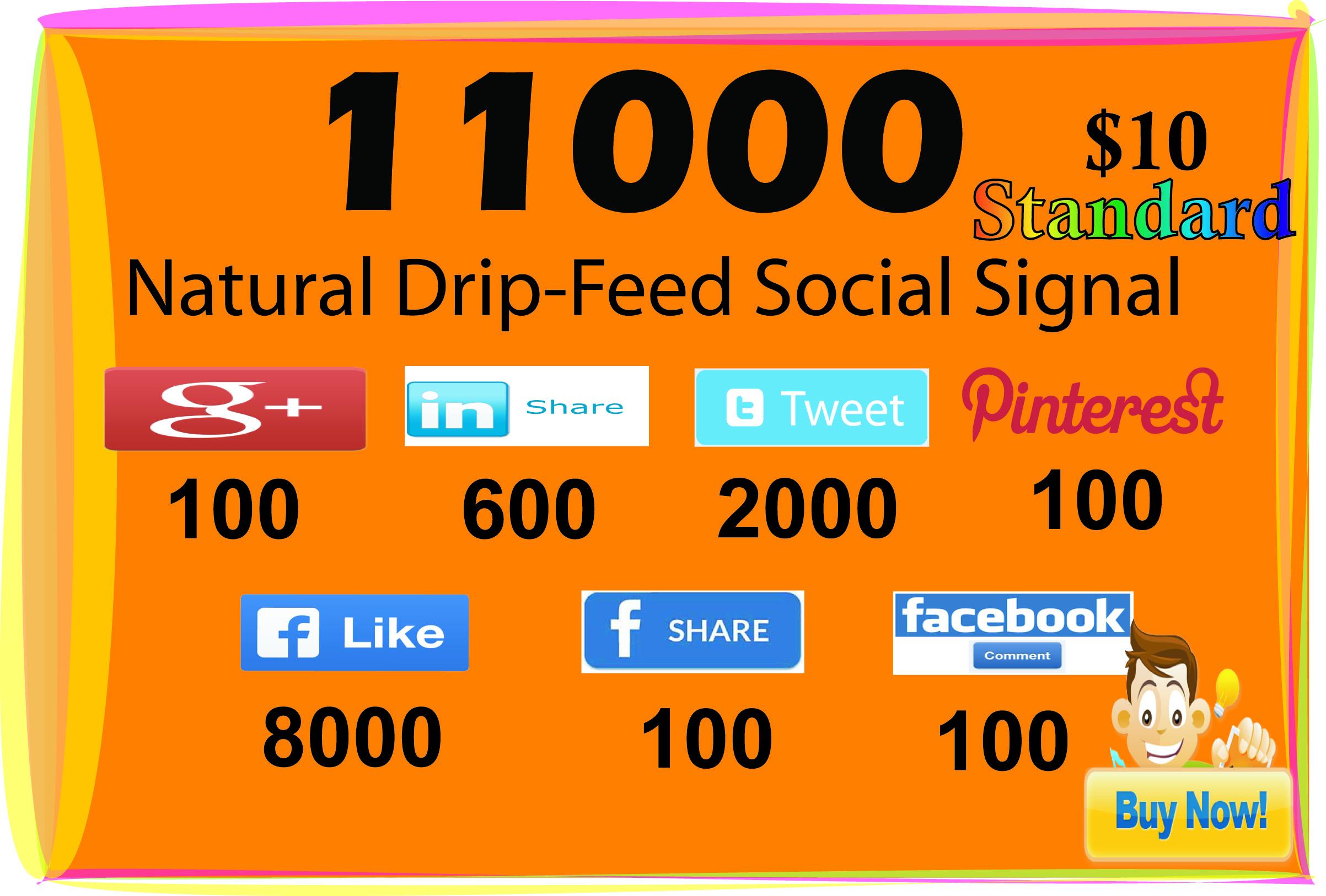 5500 SEO Drip Feed Social Signal from PR-9&PR-10 sites