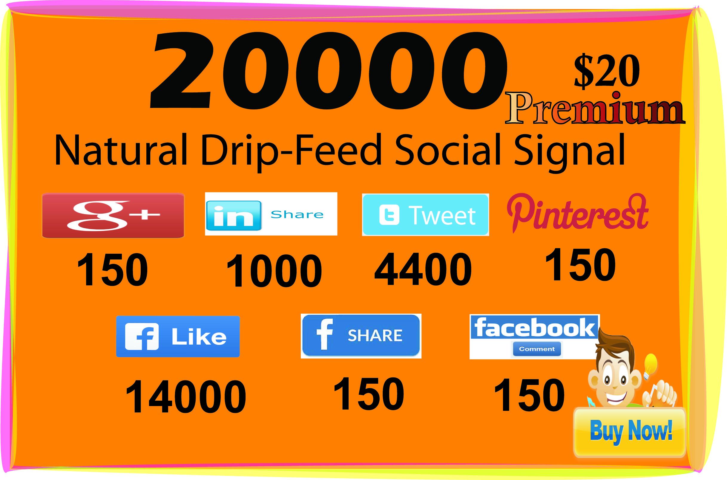 5500 SEO Drip Feed Social Signal from PR-9&PR-10 sites