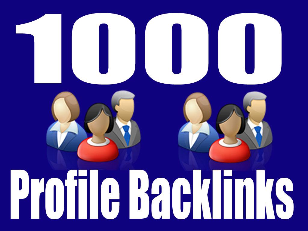 Get 1000+ Strong Profile Backlinks for Your Website URLs