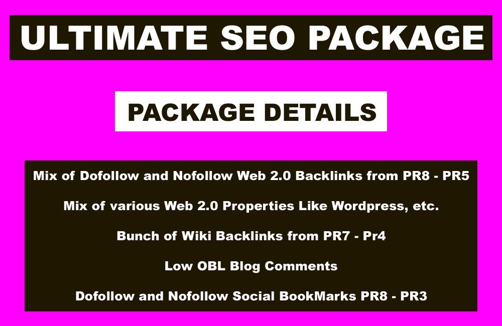 Get your Website Into TOP Google Rankings With My All-In-One High PR Quality Backlinks Package