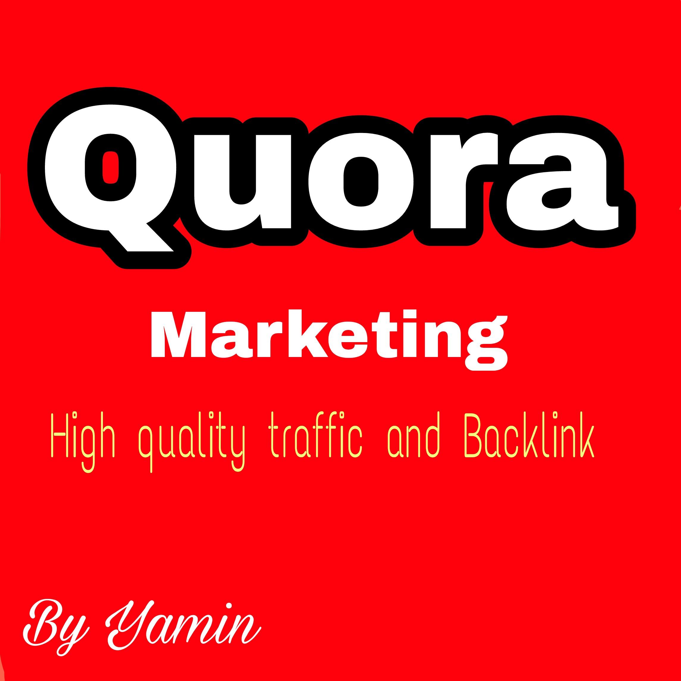 Create 10 High Quality Quora Answer Posting targetted traffic