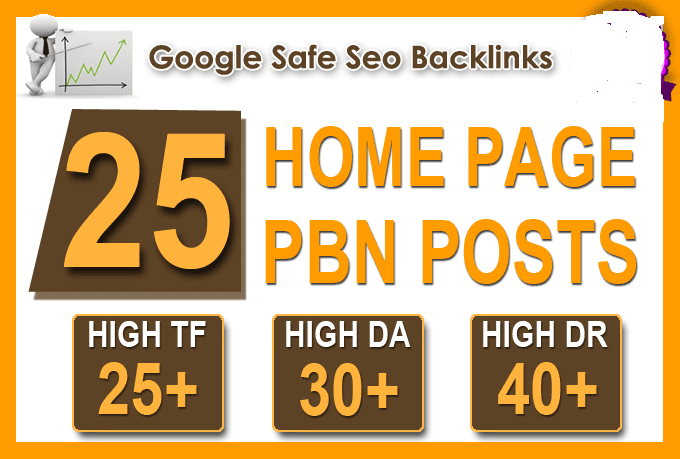 Create 25 High TF CF DA PA Homepage PBN Backlinks Permanent