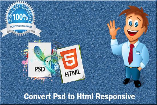 convert PSD TO HTML & CSS for $10 