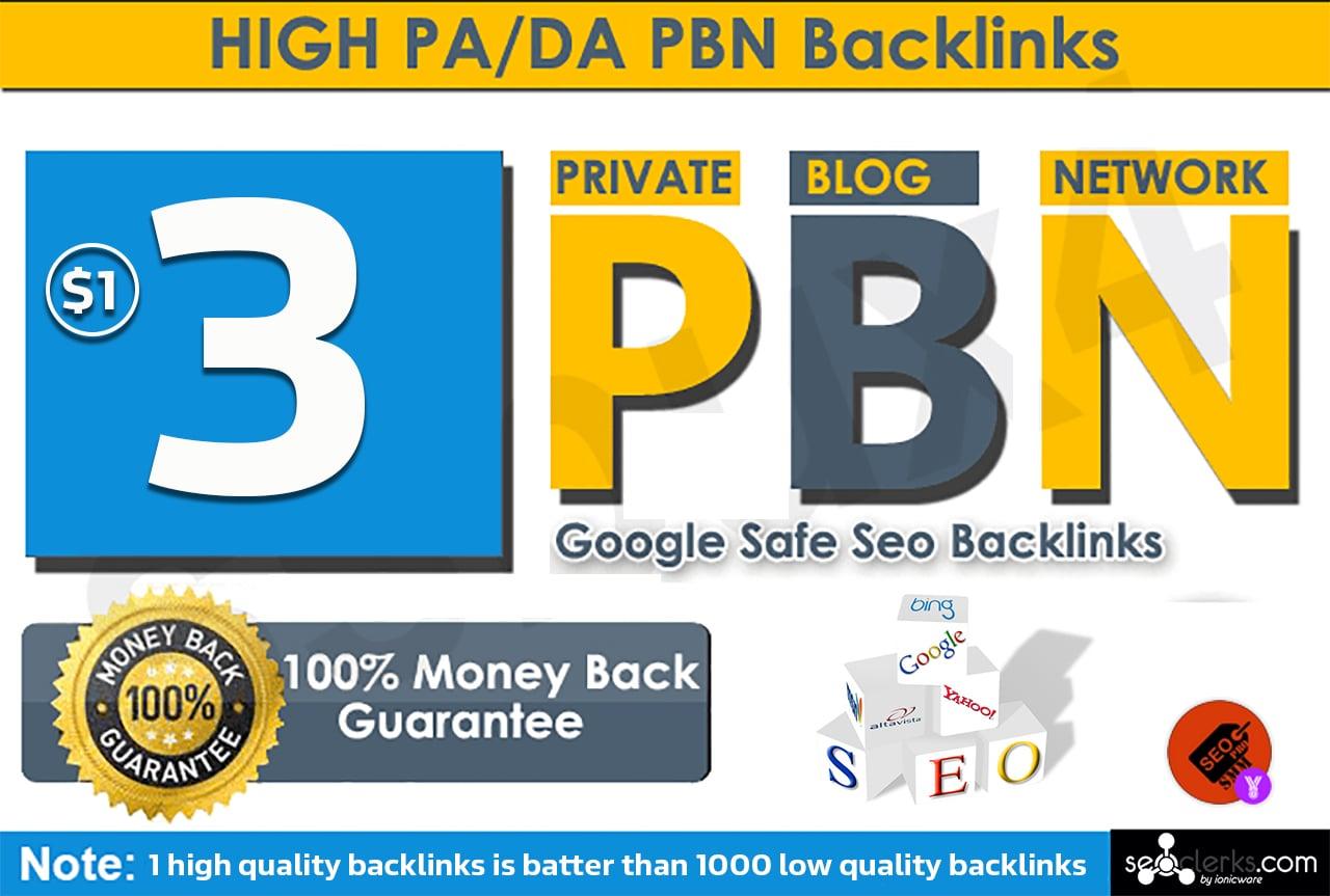 3 High Quality PBNs - Dofollow Backlinks