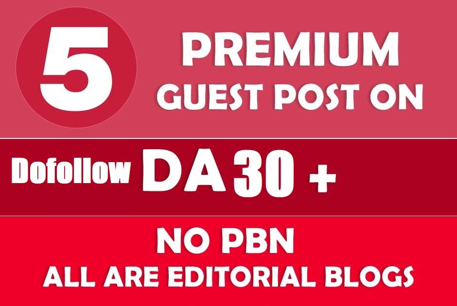  Write and Publish 5 High quality Health Guest Post With Dofollow
