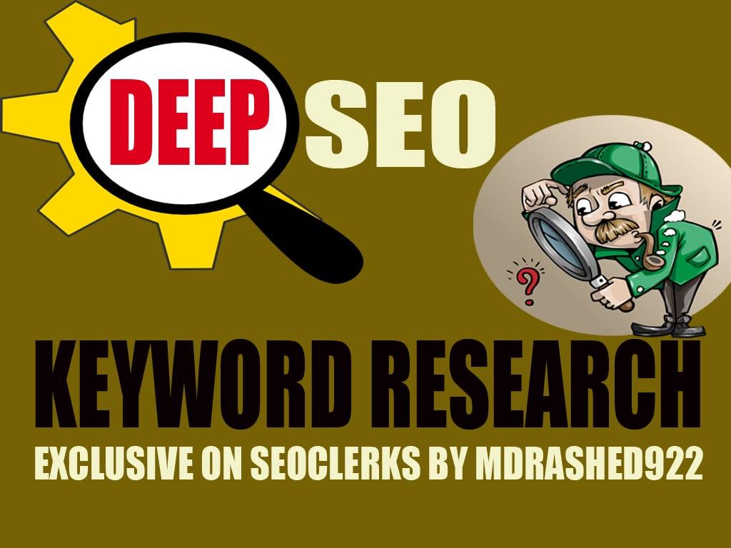 Get You Deep SEO Keyword Research and Competitor Analysis For Your Business or Website