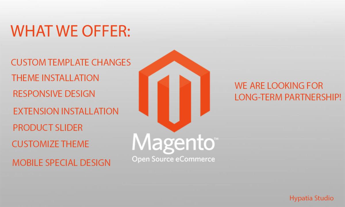 Install, create and customize your Magento Website