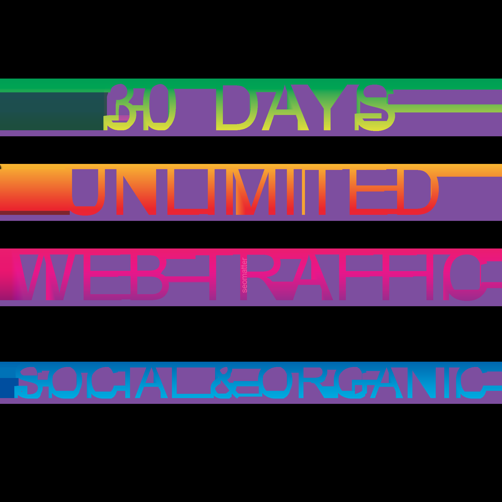 UNLIMITED targeted organic web traffic for 30 days