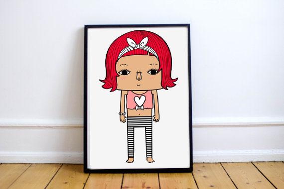 Draw single cute cartoon full color