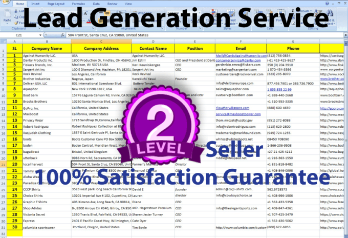 I Can Do Lead Generation Web Research, Scraping, Data Mining,Lead Generation And Targeted Email List