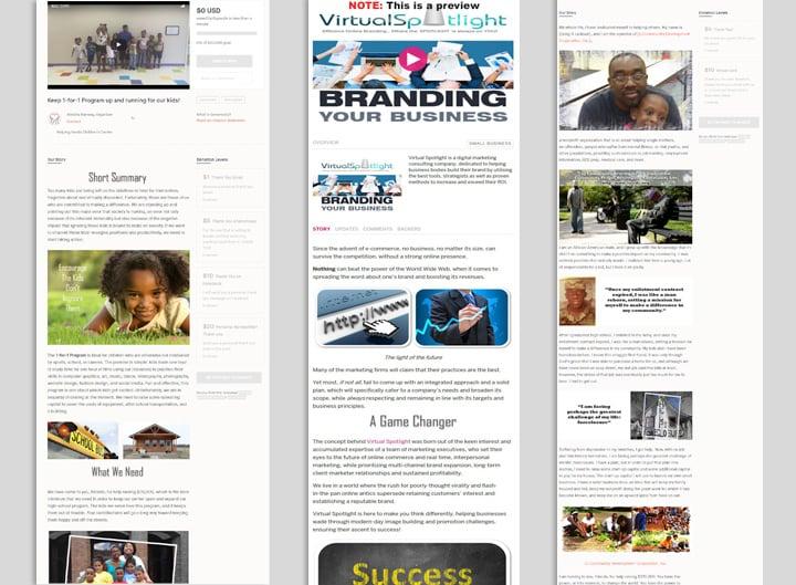 We design you a stunning fundraiser/crowdfunding page on any platform