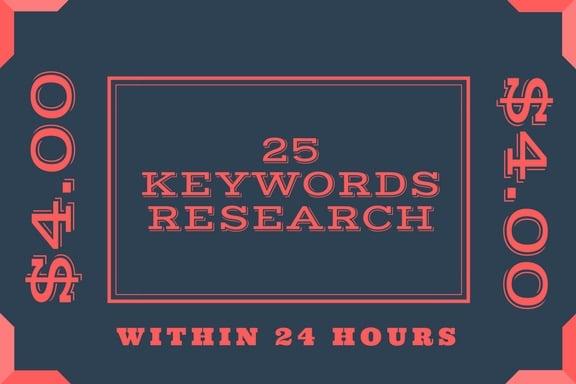 Do 25 profitable keyword research 