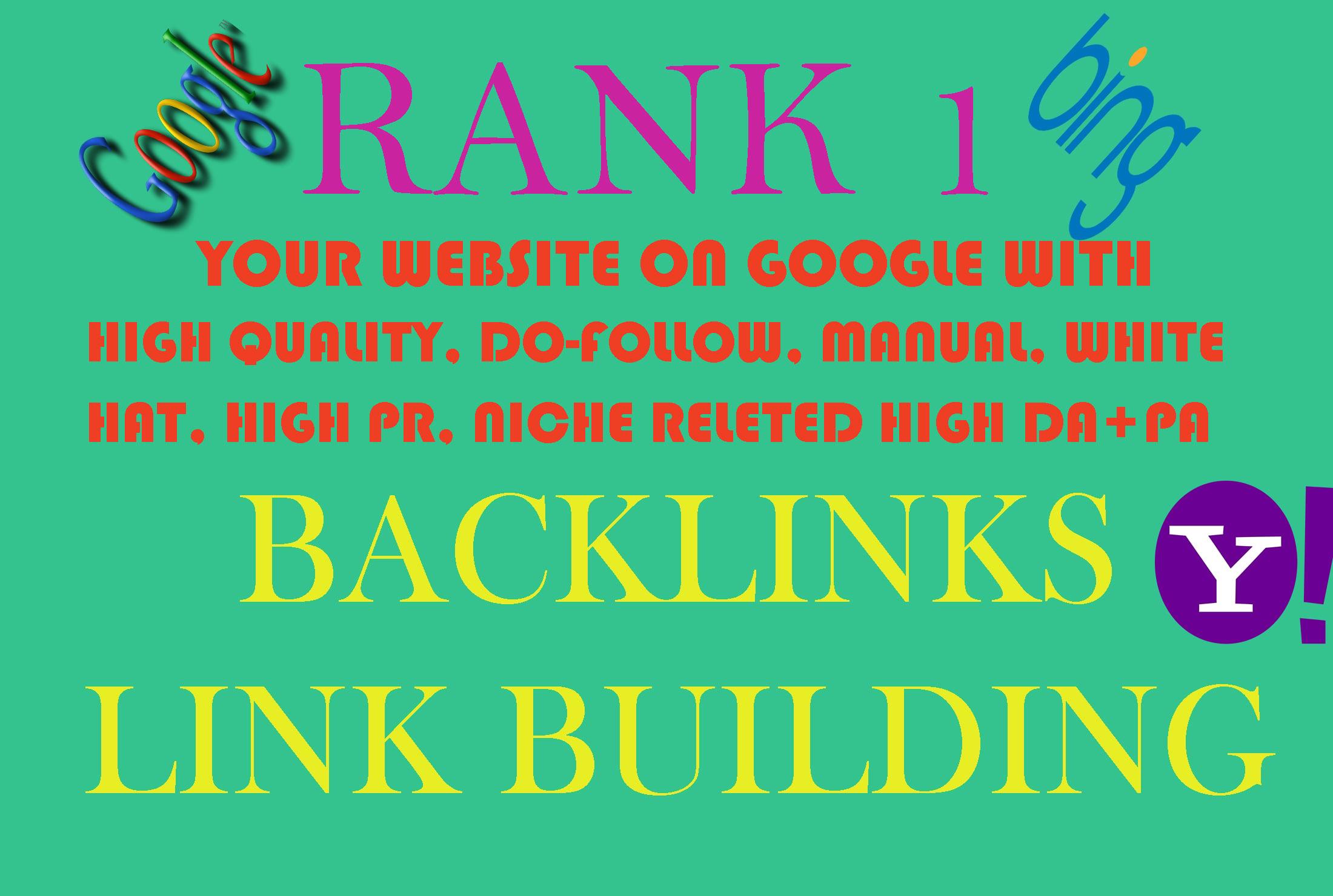 Do 50+  link building With high pr da pa quality do follow seo backlinks