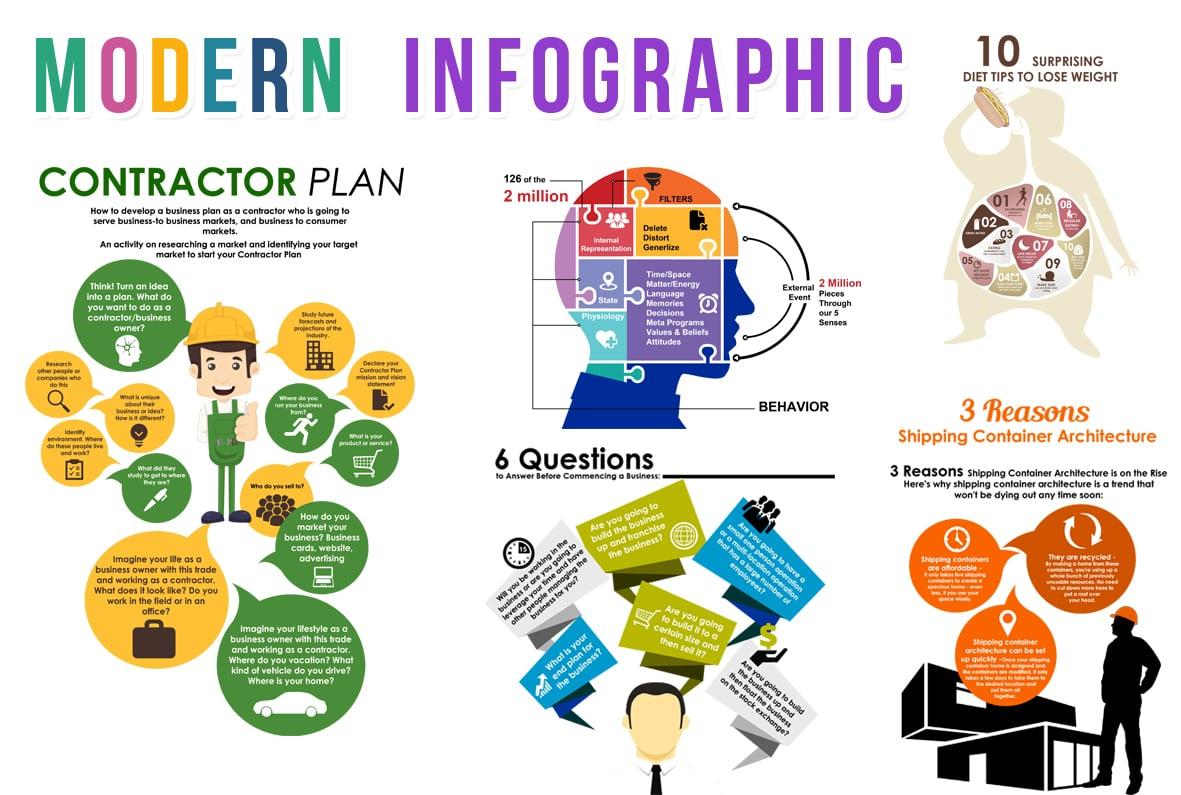 I'll create MODERN INFOGRAPHIC just 24hrs