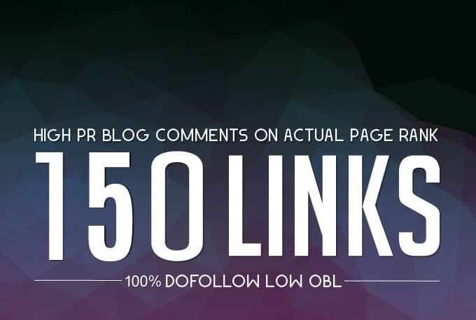 Will Do150 Dofollow Blog Comment Low Obl