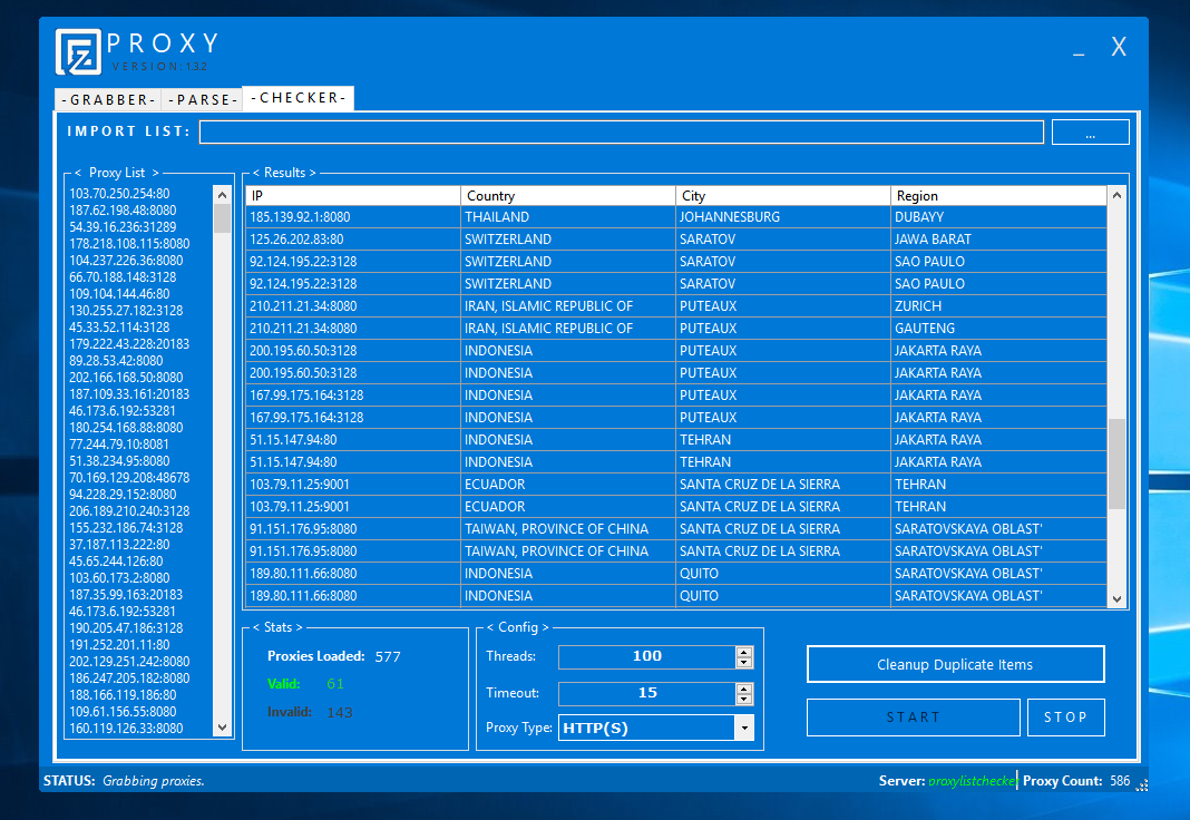 EZ Proxy List Scraper and Checker. Get unlimited public free proxies 