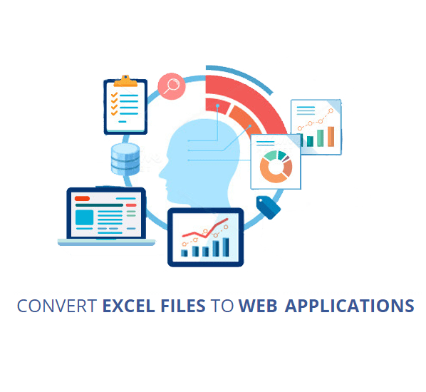 Convert excel one file or one SPREADSHEETS  to web application 