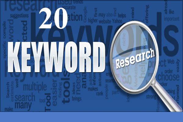 Best 20 Seo quality keyword research for your website only 